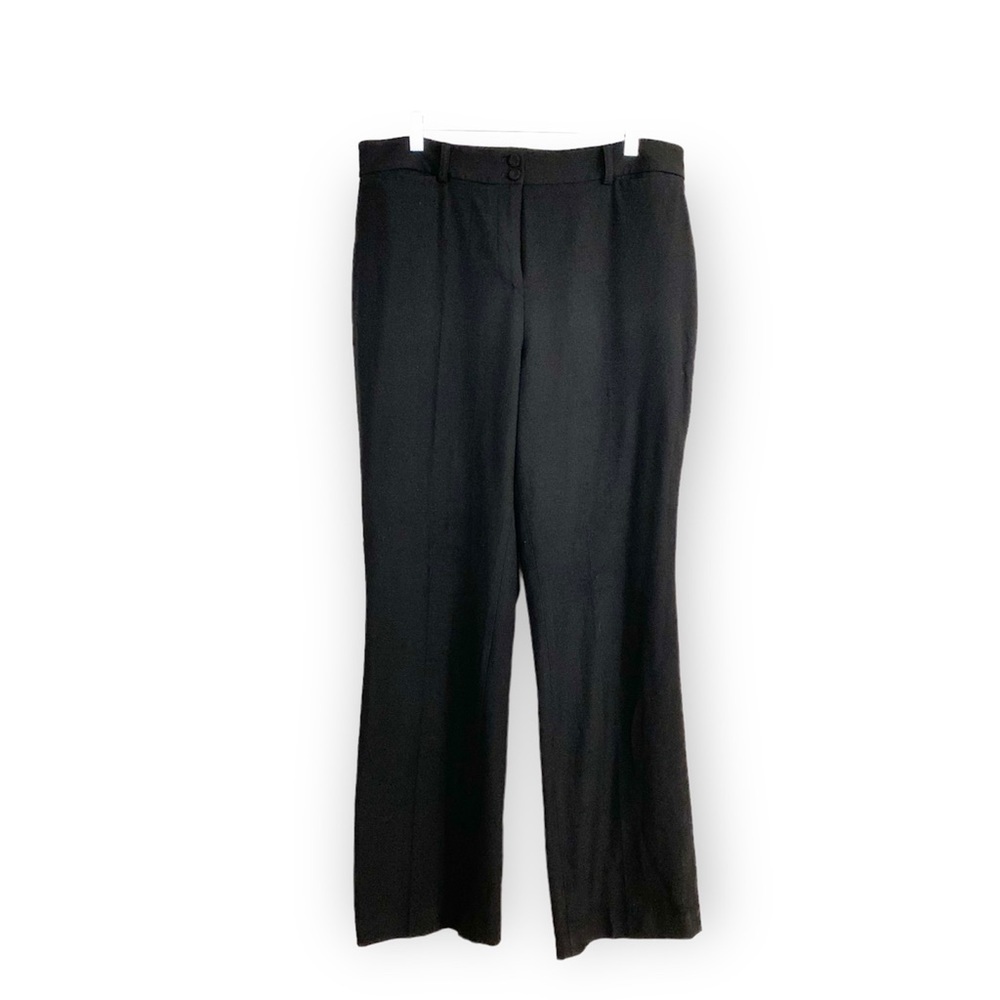 TALBOTS Heritage Boot Black Trousers Dress Pants Size 12 Career Business